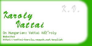 karoly vattai business card